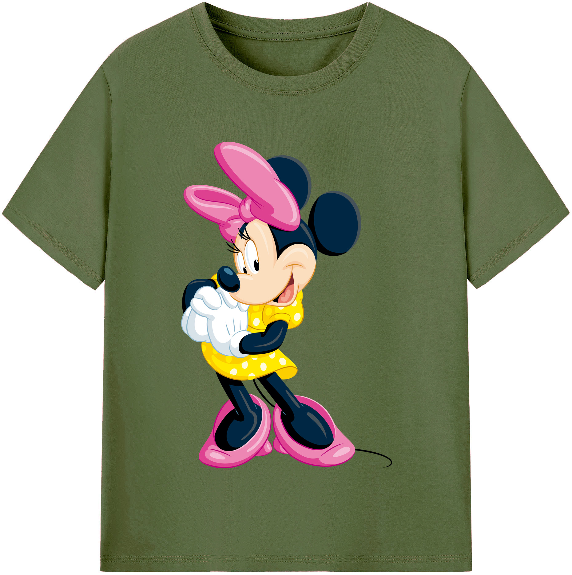 （画像用） ミッキーマウス Mickey Mouse 綿100％半袖Tシャツ（フロントプリント）